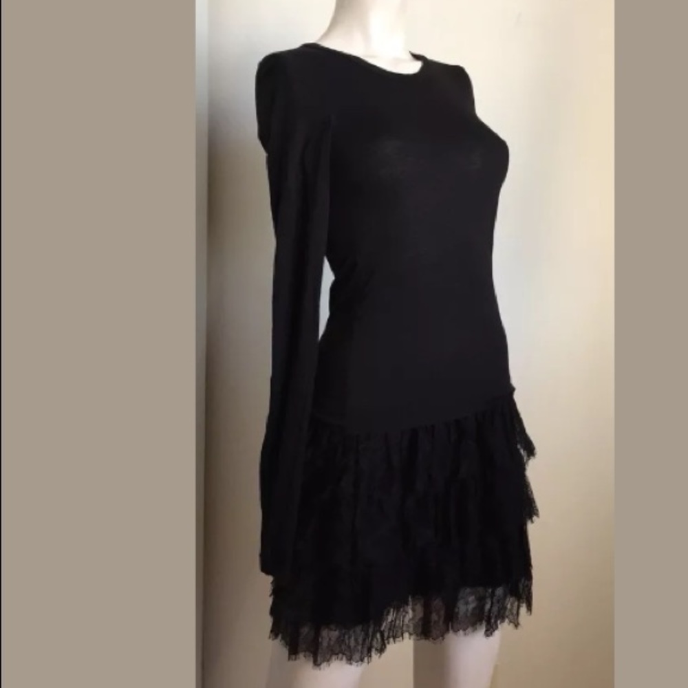 Theory Archan Black Drop Waist Dress - Picture 5 of 8